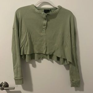 Urban Outfitters Long Sleeve Cropped Tee